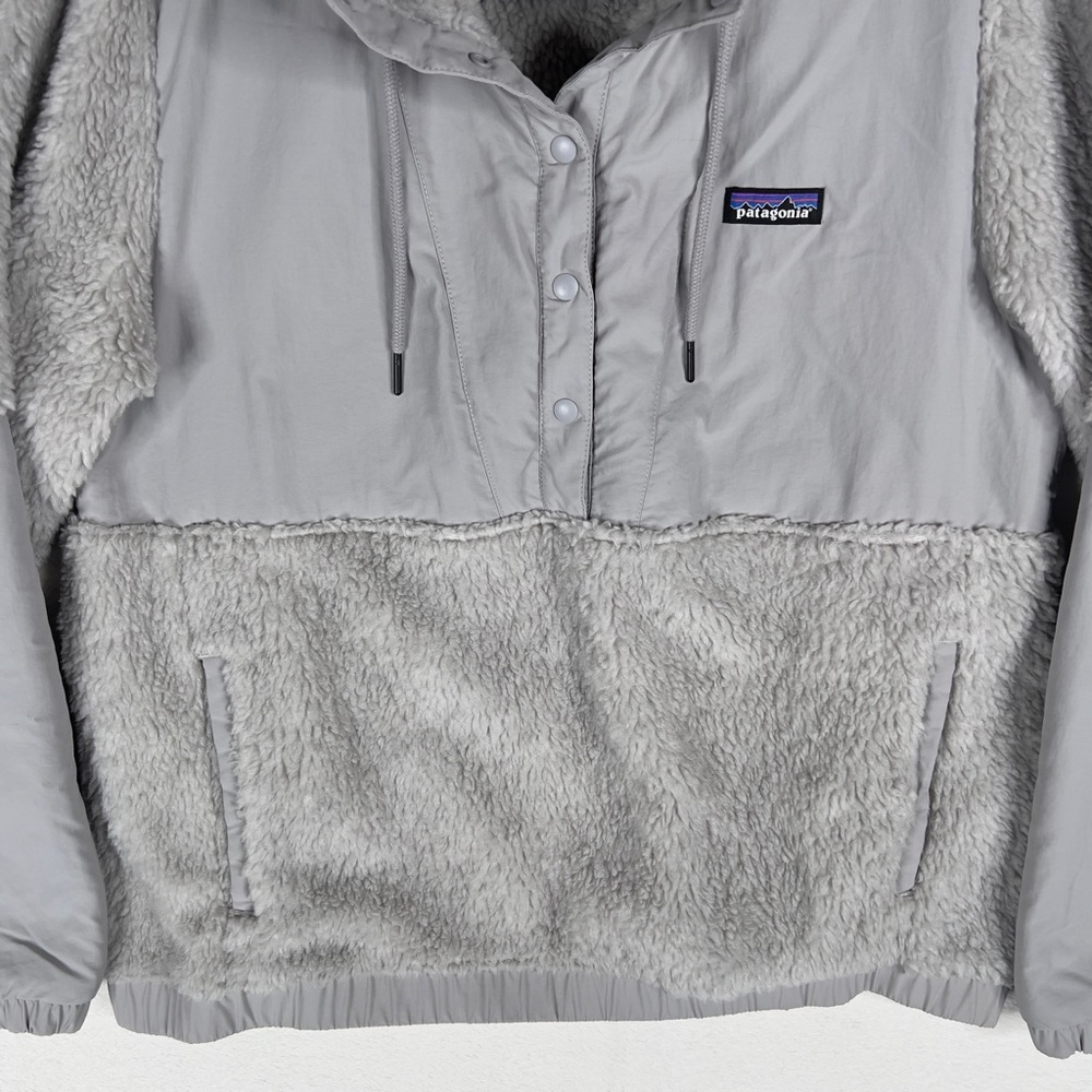 Patagonia Shelled Retro-X Snap Pullover Fleece Women's Large Gray Hoodie Outdoor - Picture 3 of 11